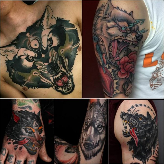Tattoo Wolf - Tattoo Wolf for Men - Male Wolf Tattoo - Wolf Tattoo Meaning and Sketches
