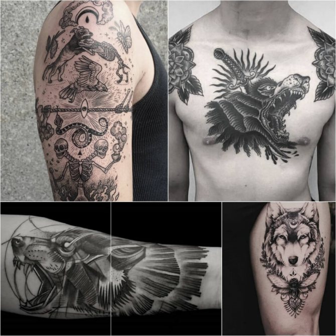 Tattoo Wolf - Wolf Tattoo for Men - Male Wolf Tattoo - Wolf Tattoo Meaning and Sketches