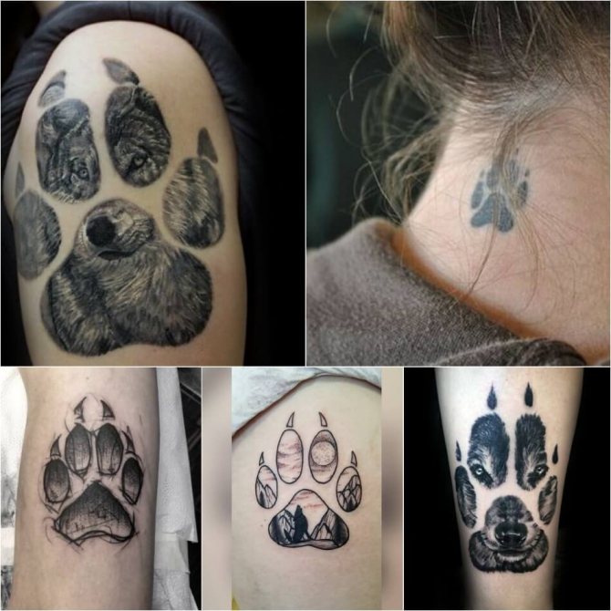 Tattoo wolf - Subtlety of wolf tattoo - Wolf paw tattoo - Wolf paw tattoo