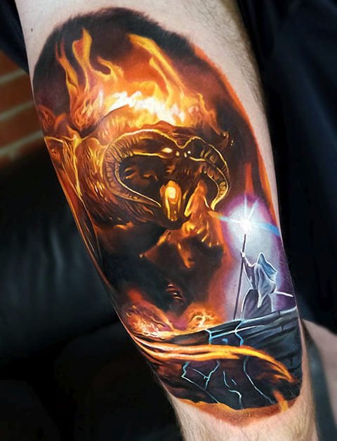 Tattoo sign of fire
