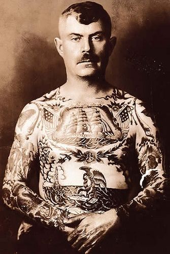 Tattooed man 1920s