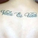 la vida es una lucha (life is a struggle) tattoo in spanish
