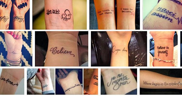 Tattoo on the wrist - writing