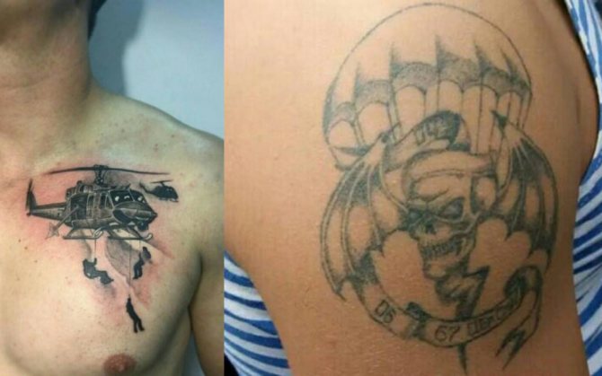 Airborne troops tattoos