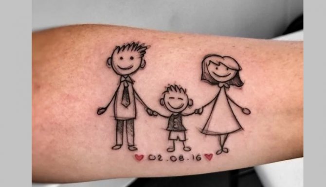 Touching Family Tattoo