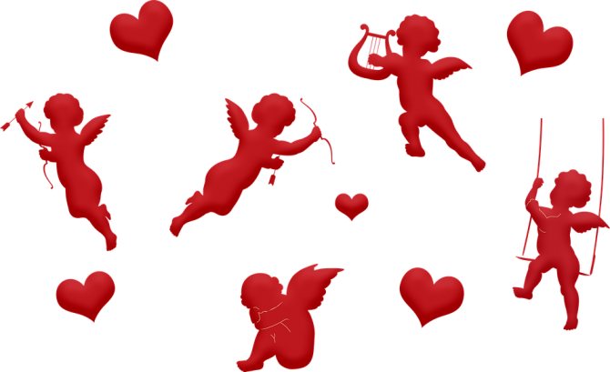 Valentine Cupid, Red, Hearts, Cupid, Soul