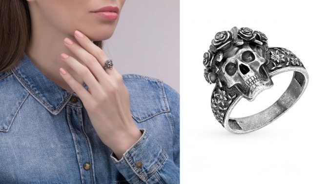 Meaning of the ring with the skull